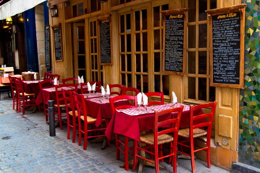 Bogata tarcza branżowa dla sektorów dotknięte lockdownem - puste stoliki wystawione na zewnątrz restauracji