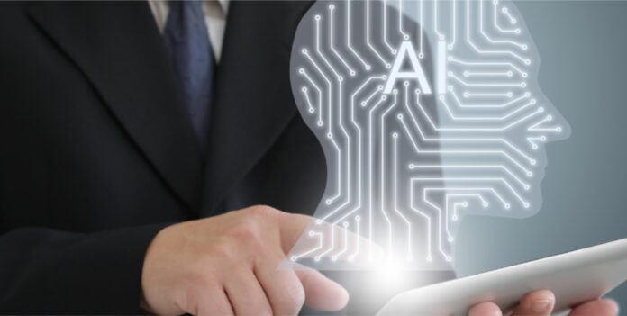 AI Linux mężczyzna trzymający tablet