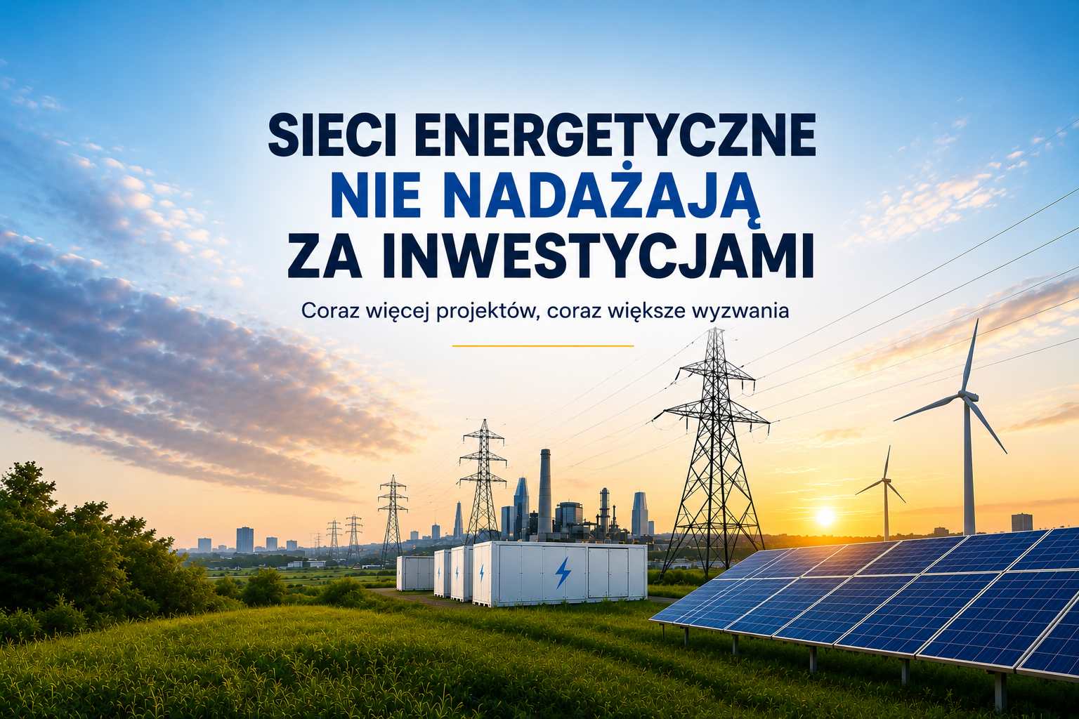 Sieci energetyczne nie nadążają za inwestycjami. Co to oznacza dla polskich firm?