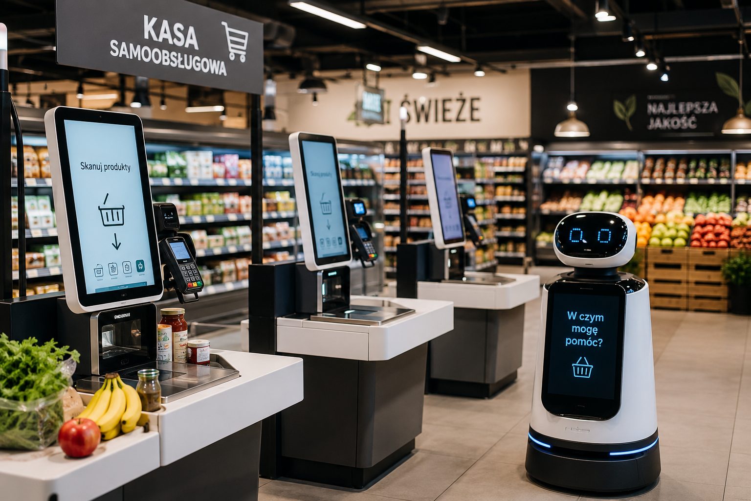 Automatyzacja zmienia polski handel. AI i roboty wchodzą do kolejnych procesów.